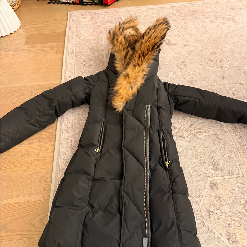 Mackage Black Jacket with Fur hood.